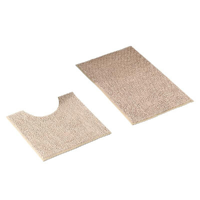 

Bath Mat Toilet Rug Soft Chenille Floor Rug Non Slip Water Absorbent Door Mat Machine-Washable Bathroom Bedroom Kitchen Rug Carpet