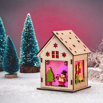 

〖Follure〗Christmas Ornaments LED Light Chalet Hotel Bar Christmas Tree Decoration