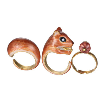 

lot Cute Little Squirrel Opening of the Adjustable Ring