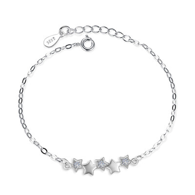 

Splice Silver Bracelets Women Female Simple Jewelry For Party High Quality Gift