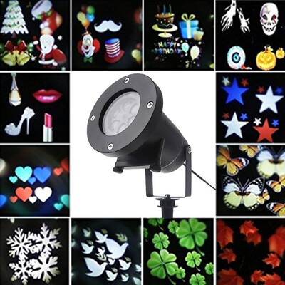 

Fashion 12 Slides ChristmasEaster Landscape Moving Laser Projector Outdoor Led Light Lamp Home Decor