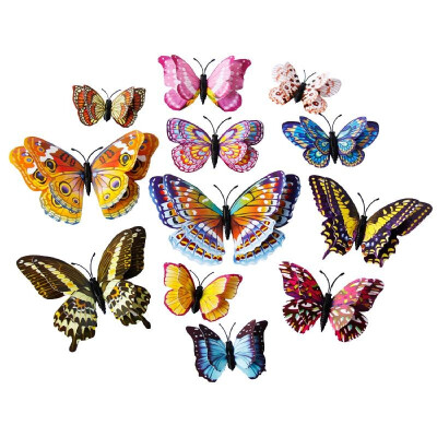 

12Pcs Wall Stickers Colorful PVC Butterfly Shape Wall Decal Sticker Home Living Room Nursery Refrigerator Stickers DIY Art Decorat