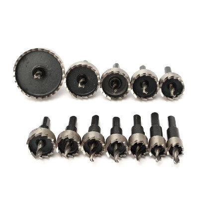 

12PCS HSS Drill Bit Hole Saw Tooth Set Stainless Steel Metal Alloy Cutter 15-50mm