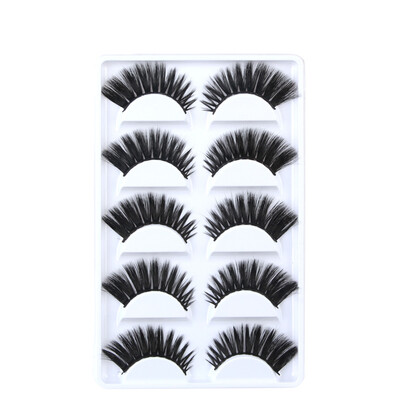 

〖Follure〗New 5 Pair Handmade Natural False Eyelashes Makeup Natural Fake Thick Black