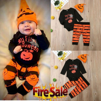 

My First Halloween Newborn Baby Boy Girl Romper Jumpsuit Pants Clothes Outfit UK