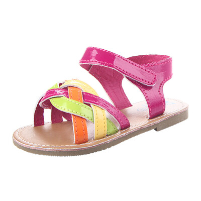 

Girls Kids Casual Summer Beach Sandals Infant Weave Soft Soled Anti-Slip Shoes