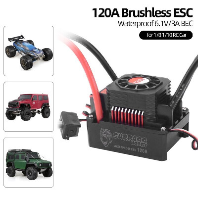 

SURPASS HOBBY 120A Brushless ESC Waterproof Electric Speed Controller for 18 110 RC Truck Off-road Car