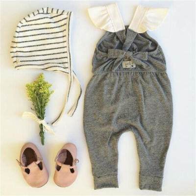 

Newborn Infant Baby Girl Romper Jumpsuit Bodysuit Headband Clothes Outfit Set