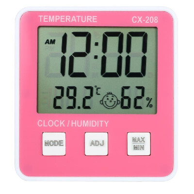 

LCD Digital Indoor Thermometer Hygrometer Room ℃℉ Temperature Humidity Gauge Meter Alarm Clock Thermo-Hygrometer with Max Min Val