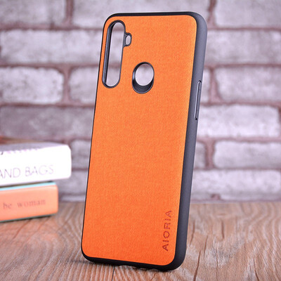 

Case for OPPO Realme 5 5 pro coque Luxury textile Leather skin soft TPU hard PC phone cover for OPPO Realme 5 5 pro case funda