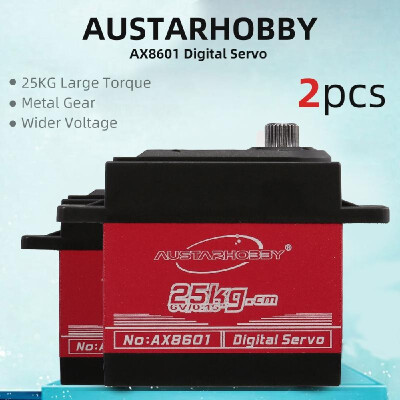 

2pcs AUSTARHOBBY AX8601 Digital Servo 25KG Metal Gear High Torque Waterproof for RC Traxxas HSP Car Boat Helicopter Robot Airplane