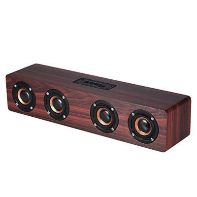 

Retro Wooden Bluetooth Speaker HIFI Subwoofer mp3 Player Support TF Card with 3000mAh Battery for Phone PC Laptop