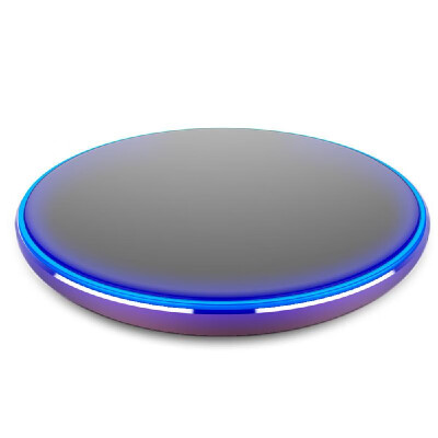 

Portable New Generation Qi Wireless Charger Charging Pad Universal Fast Phone Charge Base Ultra Thin Metal Round Shape for Samsung