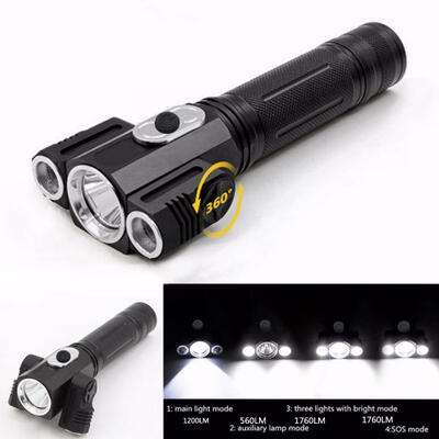 

ZHISHUNJIA YH-6798 XM- T6 3-LED 1200lm 4-Mode Magnetic Flashlight Working Lamp - Black