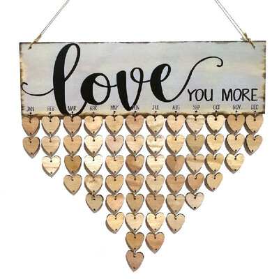 

Wooden Calendar Board Sign Family Celebration&Birthday Reminder DIY Wooden Craft for Home Decoration
