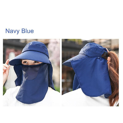 

Outdoor 360° Sun Protection Wide Brim Sun Hat UV Protection Cap with Detachable Neck Face Flap Cover for Fishing Hiking Camping Cl