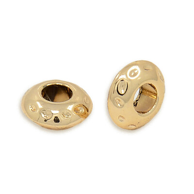 

Nickel Free & Lead Free Unfading Golden Alloy European Beads Large Hole Rondelle Beads 11x5mm Hole 45mm
