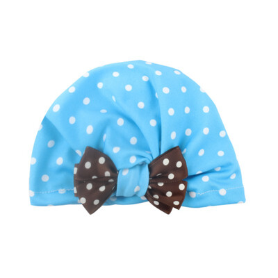 

New Baby Cotton Hat For Girls Boys Newborn Dot Printed Bowknot Hats Accessories Photography Props