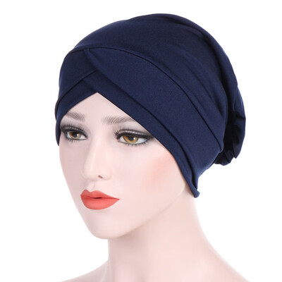

Women Turban Hijab Cap Islamic Head Wrap Elastic Bandanas Cancer Chemo Cap Head Scarf For Hair Loss Accessories