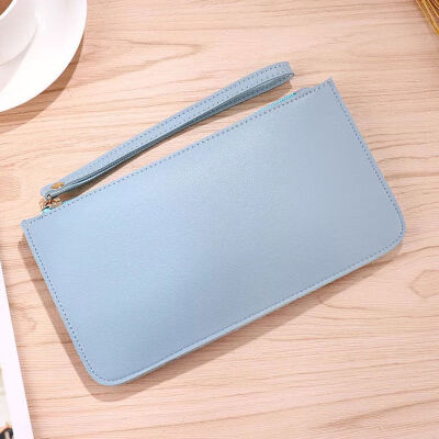 

2018 New Style Fashion Women Leather Solid Bifold Wallet Clutch Card Holders Purse Lady Long Zipper