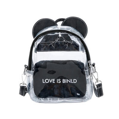 

New Transparent PVC Mickey Multi-purpose Bag Student Backpack Cartoon Cute Shoulder Bag