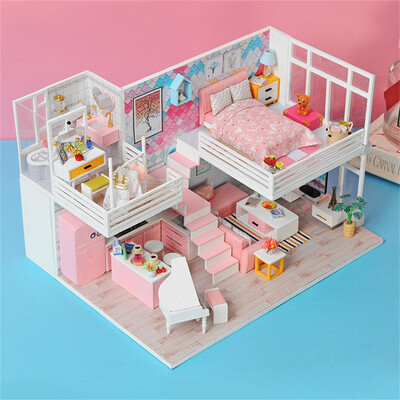 

Gotoamei DIY Miniature House Furniture LED House Puzzle Decorate Creative Educational toy