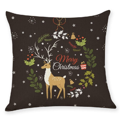 

Pillow Cover Christmas Tree Cartoon Sofa Cushion Case Protector 45x45CM Without Core