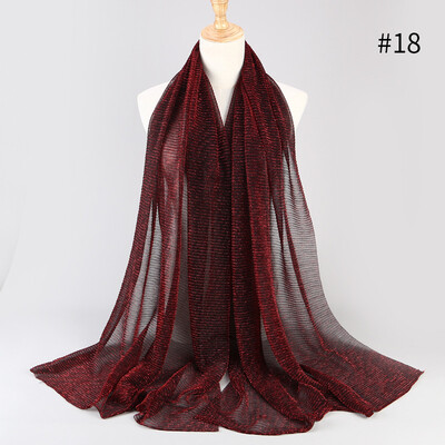 

Muslim headscarf stretch gold silk high-end fashion Hui womens headscarf hijab accessories foreign trade wholesale