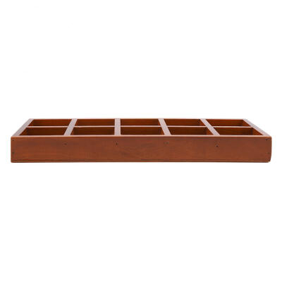 

Greensen 10 Slots Multifunctional Wooden Succulent Storage Box Organizer for Potted Plant Makeup