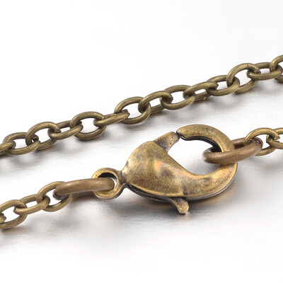 

Iron Cross Chain Rolo Chain Necklace Makings Antique Bronze 179