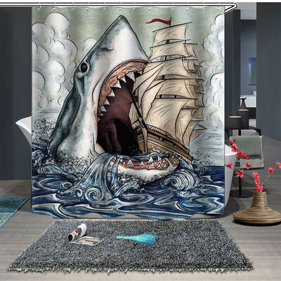 

〖Follure〗Popular Waterproof Shower Curtain with 12 Hooks 3D Printed Bathroom 180x180cm