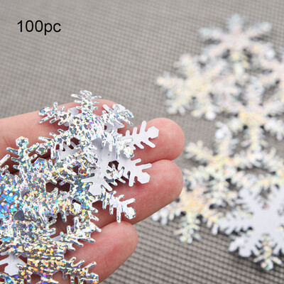 

Gobestart 100pc Gold Silver Cloth Christmas Snowflake Confetti Christmas Decoration 4cm