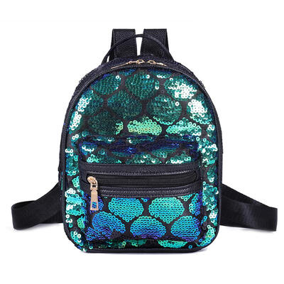 

Sequin Travel Backpacks Women Glitter School Knapsack PU Leather Rucksack