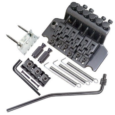 

6 String Double Roll Tailpiece Saddle Tremolo Bridge System for Electric Guitar Replacement