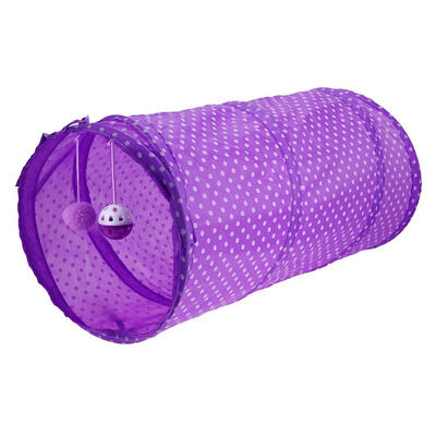 

Pet Cat Tunnel Tubes Collapsible Crinkle Kitten Rabbit Play Funny Tunnels