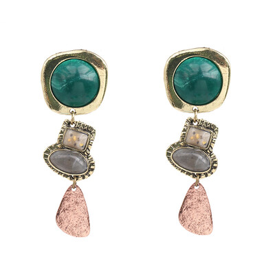 

ZA Fashion Resin Flower Long Earrings 2019 New Designs Bohemia Handmade Petal Dangle Earrings For Women Gift