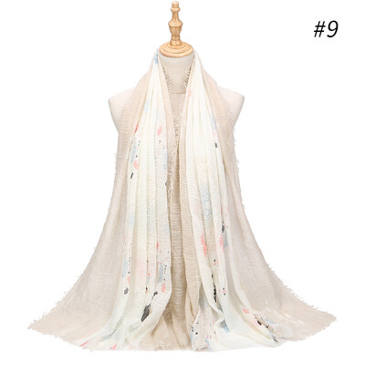 

2018 new retro celebrity style cotton&linen thickening super beautiful cashew flower Tibet Yunnan Lijiang style scarf shawl