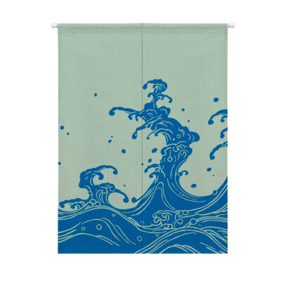 

Japanese Style Doorway Curtain Cotton And Linen Printed Hanging Tapestry For Home Decoration