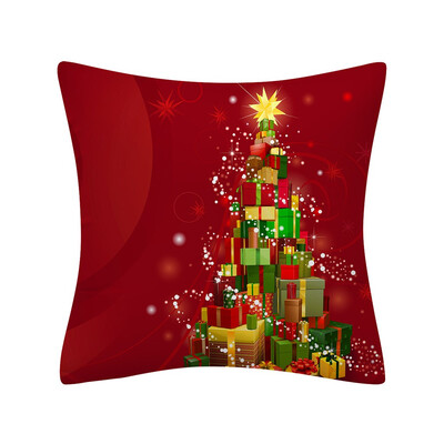 

Siaonvr Christmas Pillow Case Glitter Polyester Sofa Throw Cushion Cover Home Decor