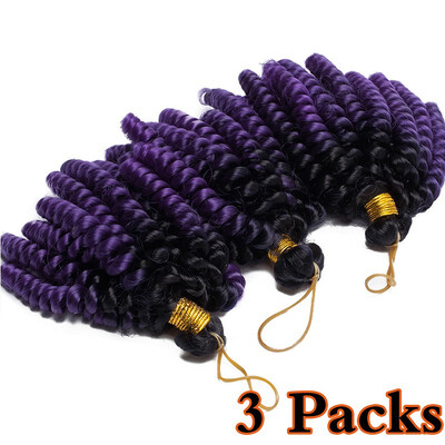 

3 Packs Jamaican Bounce Hair Short Curly Crochet Braids Hair Extension Curly Crochet Hair Synthetic Braids Twist Hair For Women