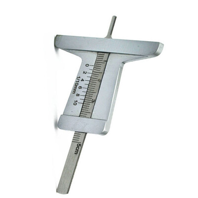 

Stainless Steel Taper Shaped Tire Tyre Pattern Depth Gauge Meter Caliper 0-50mm