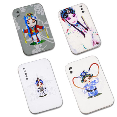 

Chinese style creative portable makeup mirror fan portable folding small mirror