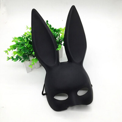 

New Hot Women Girl Sexy Rabbit Ears Mask Cute Bunny Long Ears Bondage Mask Halloween Masquerade Party KTV Cosplay Costume Props