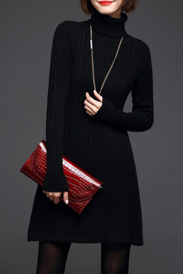 

Cable Knit A Line Sweater