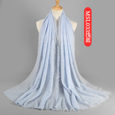 

Spring&summer new color cotton&linen scarf female literary Japanese&Korean creative shawl national wind fold scarf MSL033