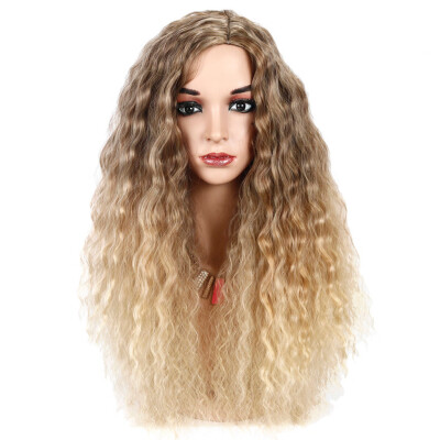 

〖Follure〗Sexy GradientGold Party Wigs Long Curly Hair Mixed Colors Synthetic Wig