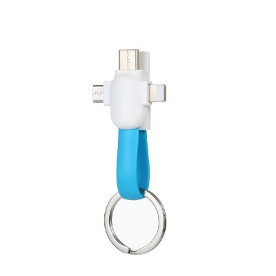 

3 in 1 Key Chain Charging Cable Sync Magnetic Data Cable Mini Portable Mobile Phone Charger for IPhone Android Type-C