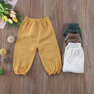 

Toddler Baby Kids Girl&39s Boy&39s Cotton Wrinkled Bloomers Trousers Legging Pants