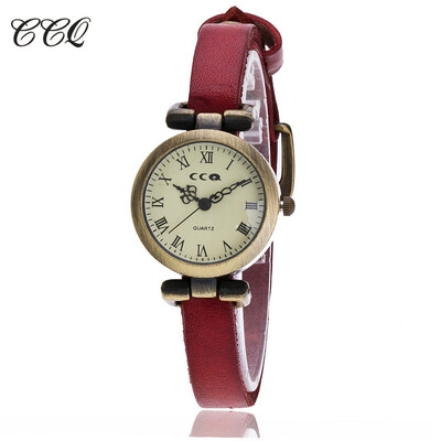 

CCQ Ladies Casual Leather Woman Watch Creative Vintage Quartz Wristwatches Clock Watches Reloj Mujer Dropshipping 533