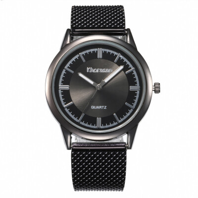 

New simple simulation plastic mesh with ladies watch